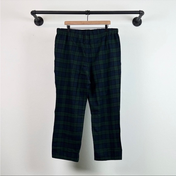 NWT J. Crew Factory Yarn Dyed Flannel Pajama in Green Blue Plaid - Picture 7 of 8